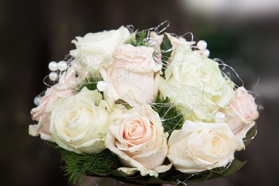 bouquet, roses, wedding bouquet