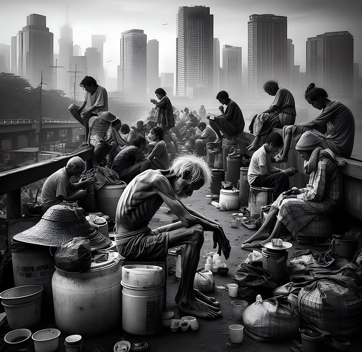 people, sad, poverty