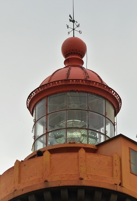 lighthouse, lamp, sea