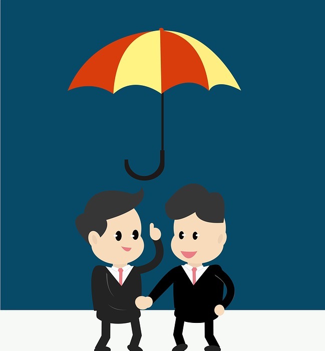 umbrella, businessman, corporate