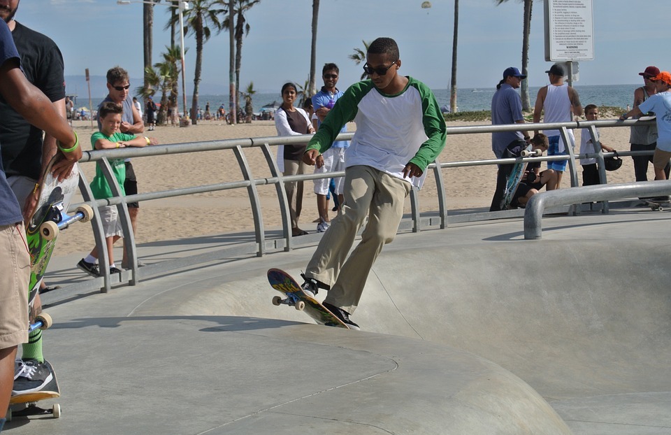 venice beach, skater, skateboard