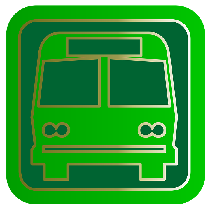 bus, public transportation, button