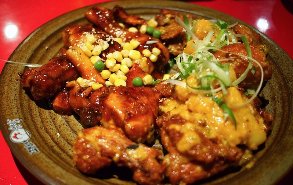 chicken, korean, dish