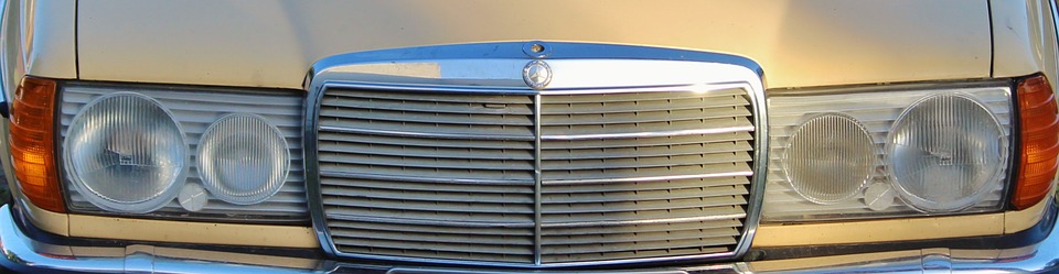 mercedes, front, grille