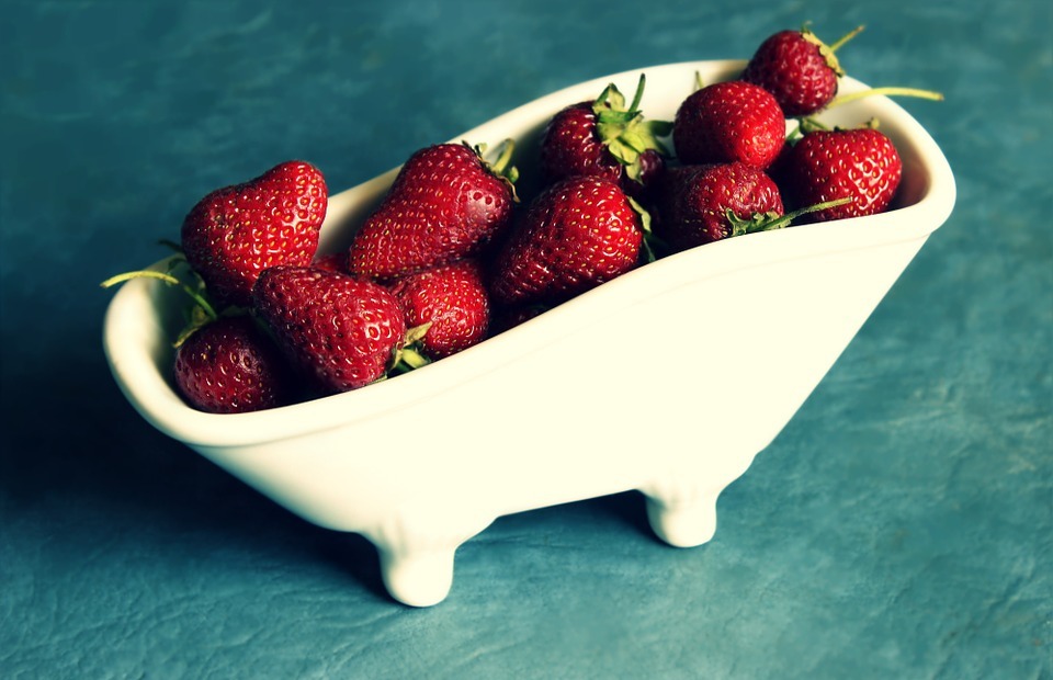 strawberry, fruit, spa