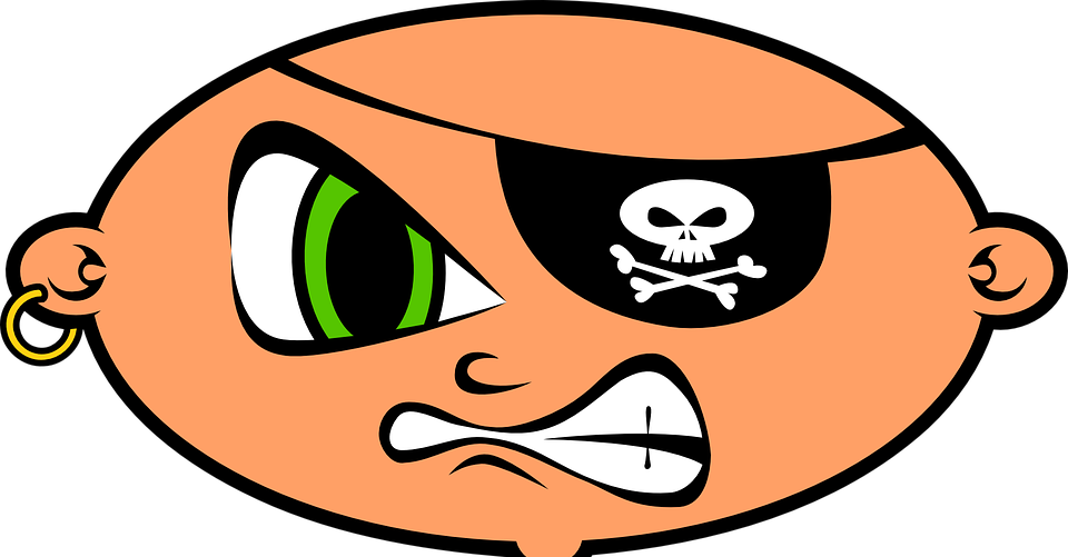 pirate, angry, emoticon