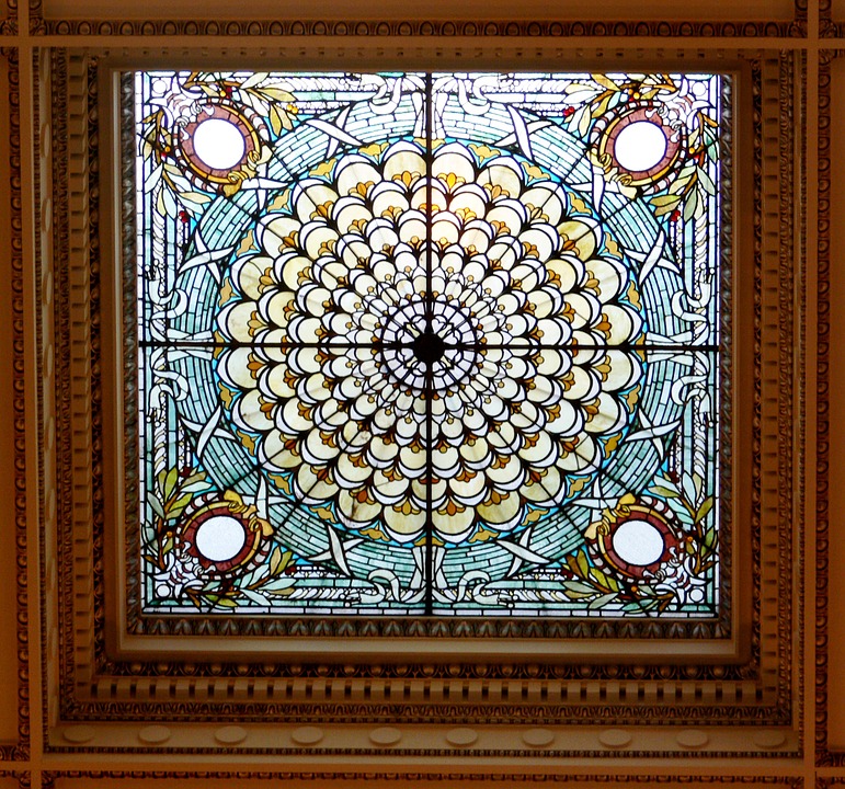 stained glass, window, library of congress