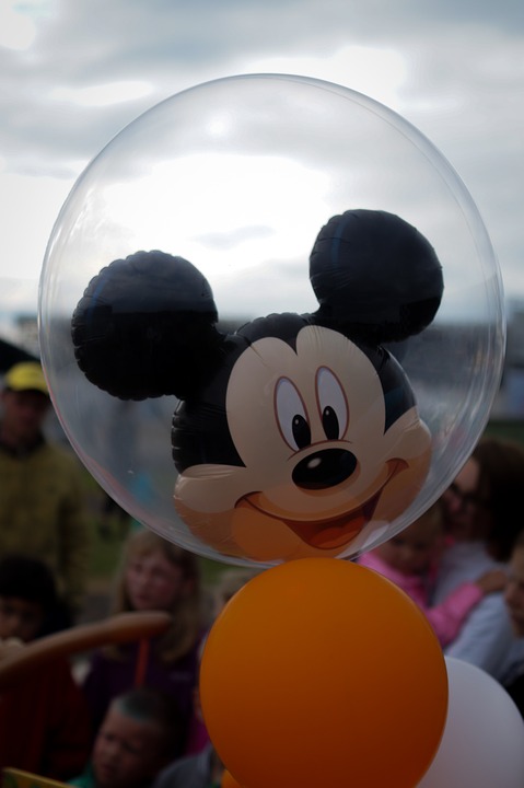 mickey mouse, balloon, helium