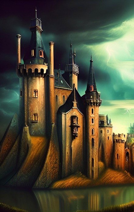 castle, gothic, fortress