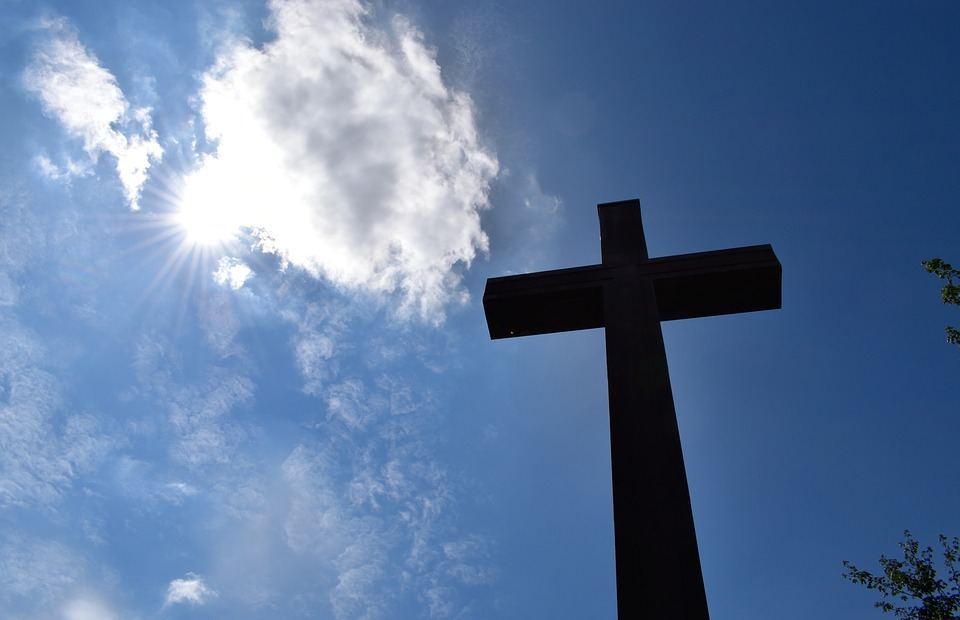 christian cross, heaven, resurrection
