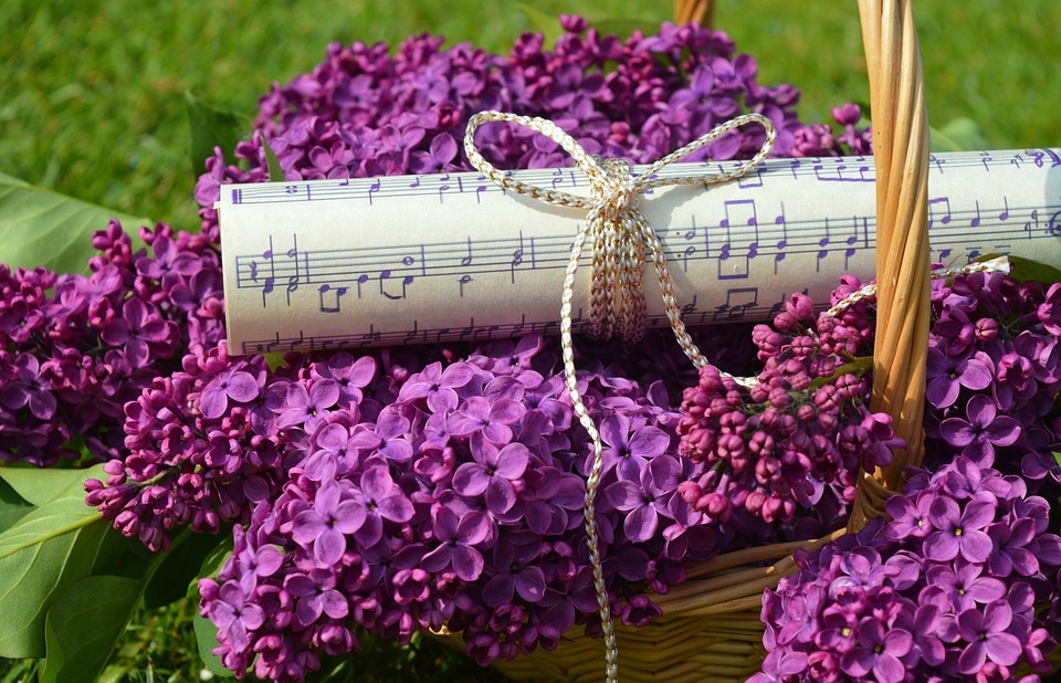 happy mothers day, sheet music, lilac