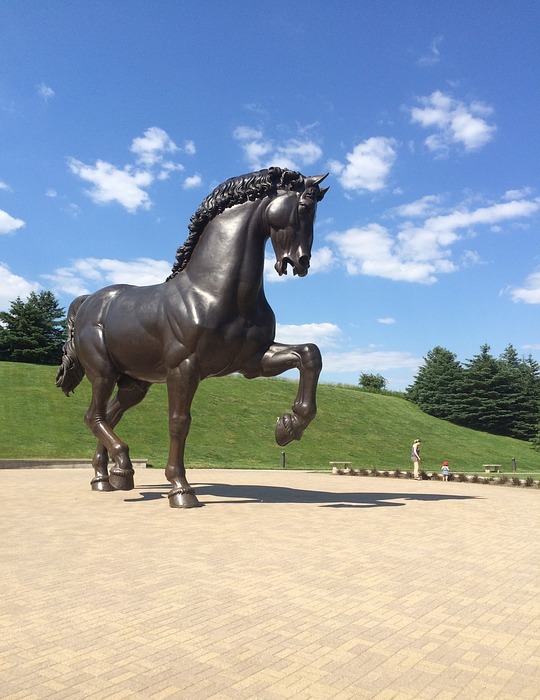 horse, trojan horse, statue