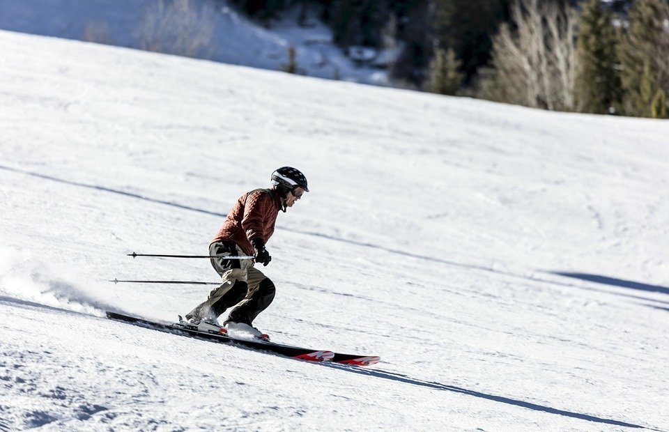 skiing, skier, downhill