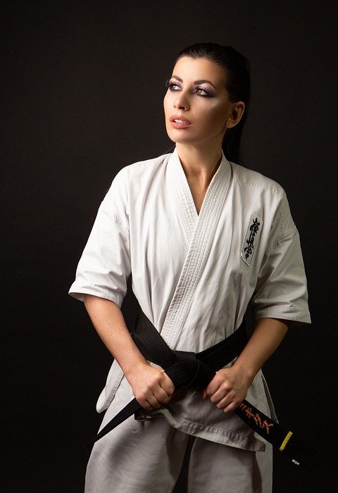 woman, model, karate