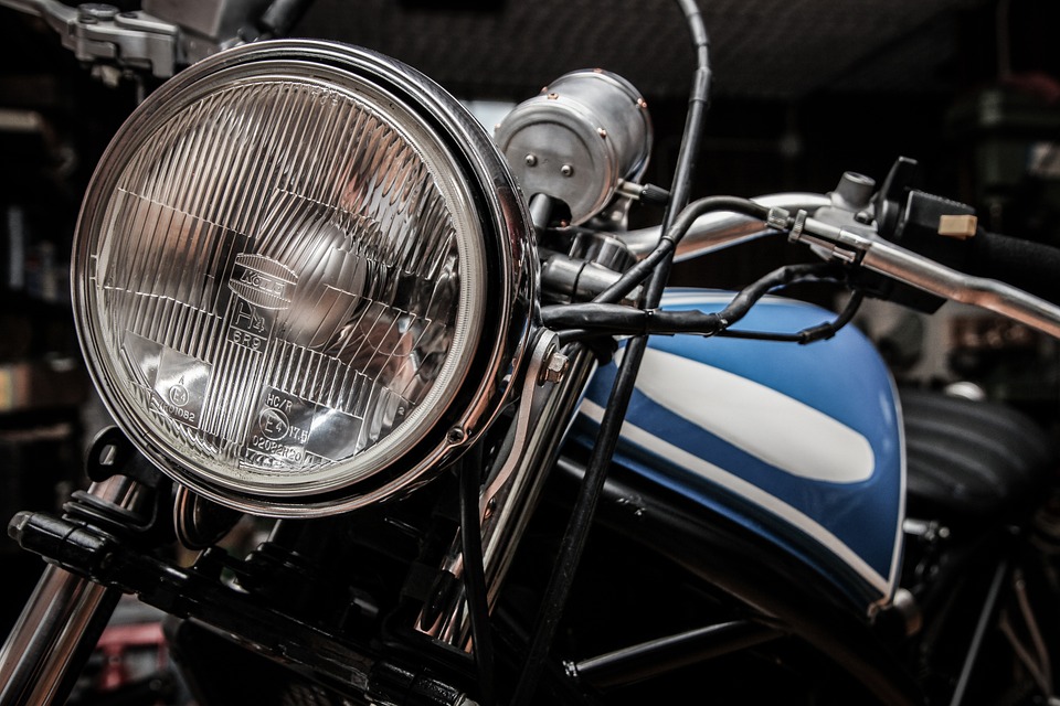 motorbike, headlight, motorcycle