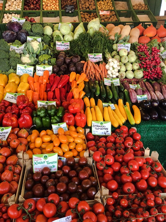 market, vegetables, healthy