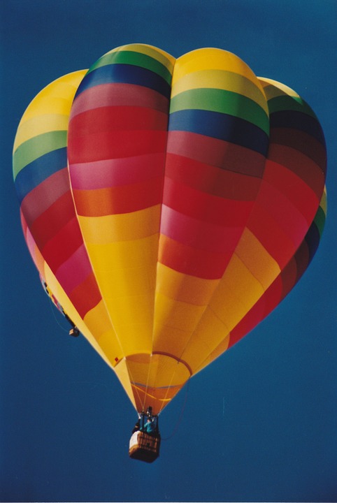 hot air balloon, balloon, colorful