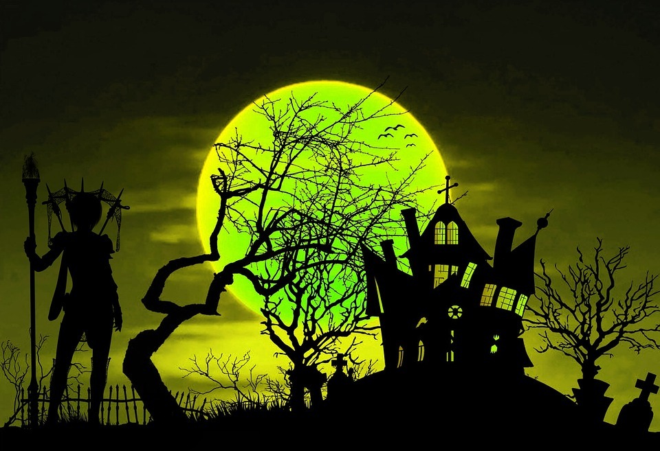 halloween, witch, haunted house