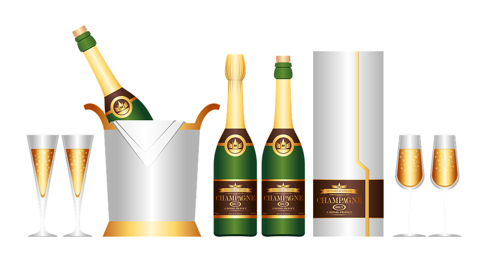 champagne set, drink, set