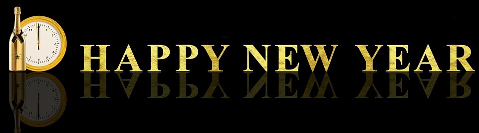 happy new year, banner, sign