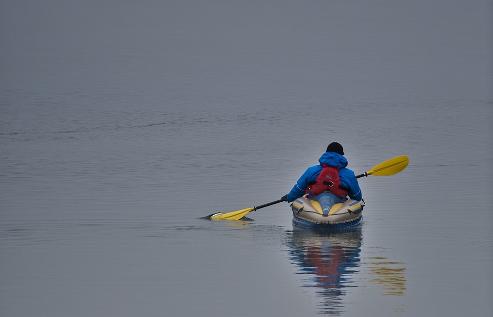 kayak, boat, paddle