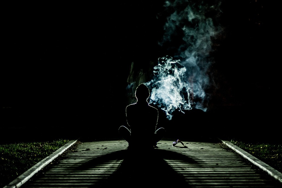 smoke, human, alone