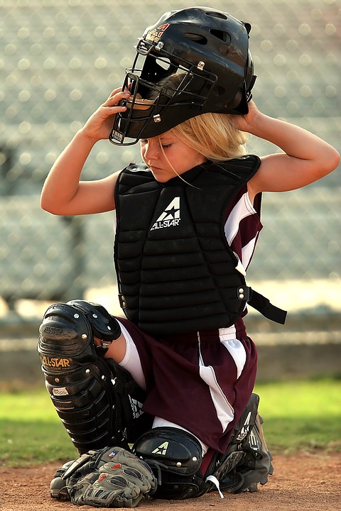 softball, player, catcher