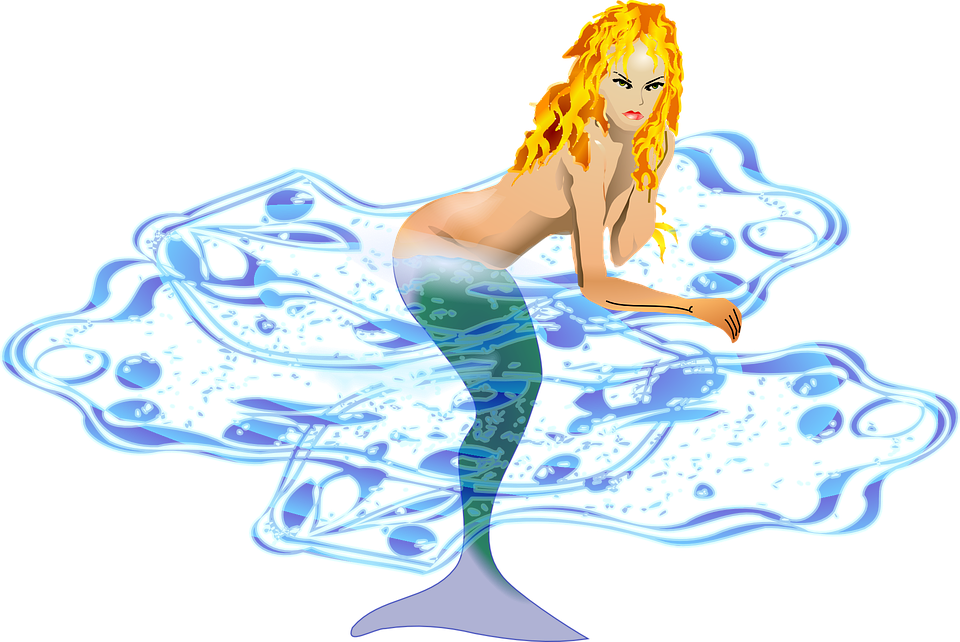 mermaid, woman, angry
