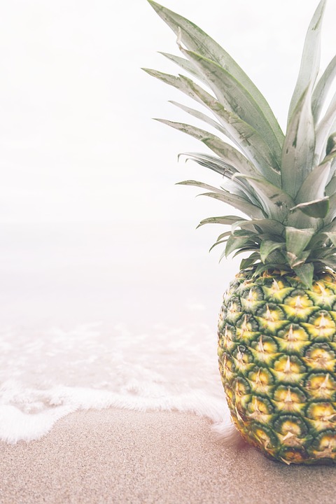 pineapple, fruit, food