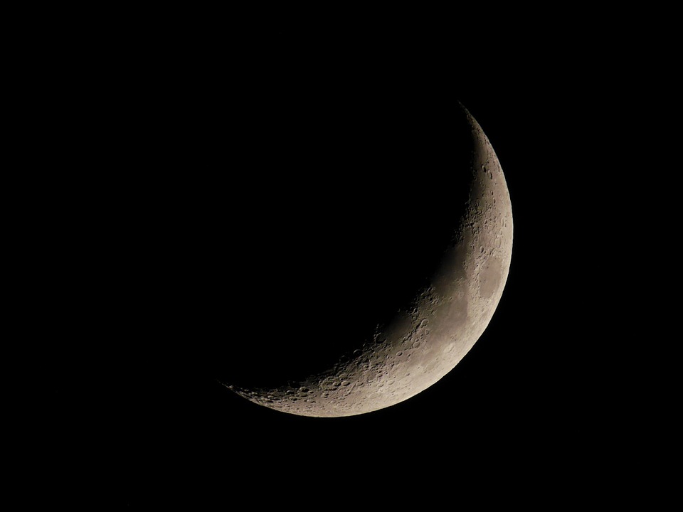 crescent, moon, lunar