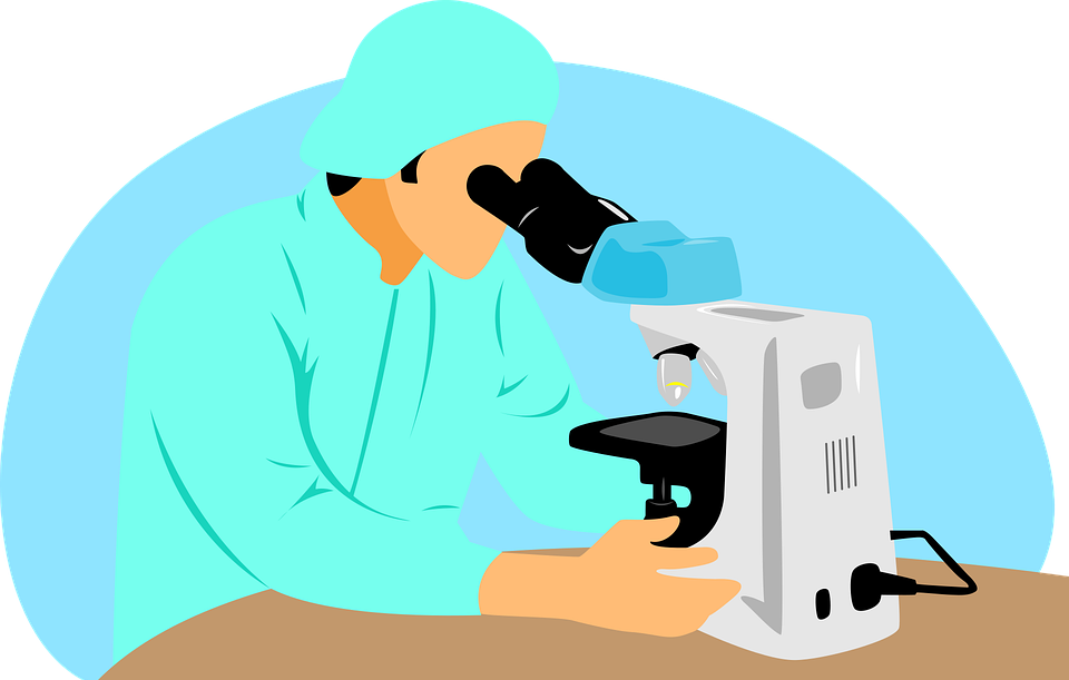 doctor, scientist, microscope
