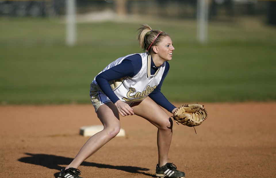 softball, player, girl