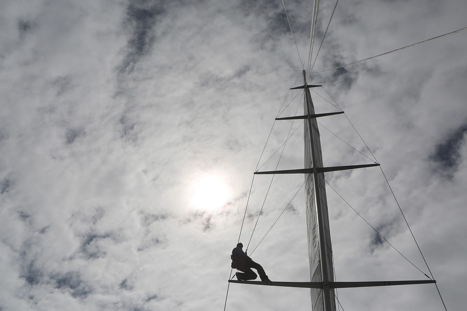 mast, sailboat, sailing