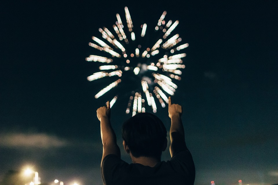 boom, fireworks, american
