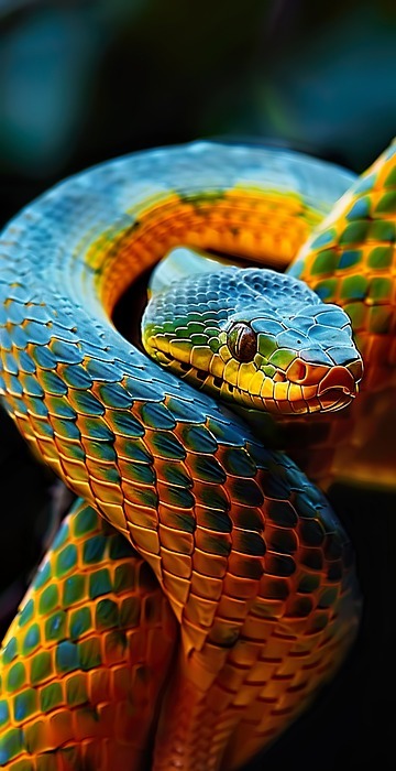 ai generated, snake, reptile