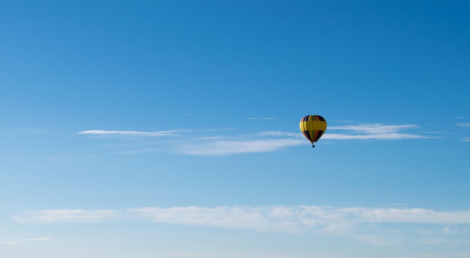 hot air balloon, floating, fun