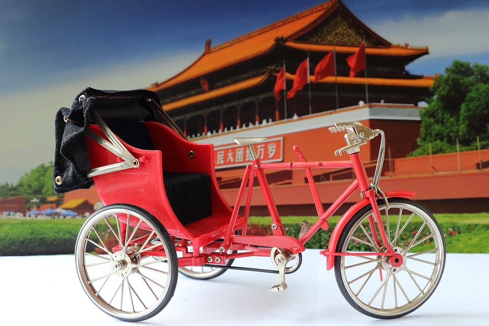 miniature, rickshaw, bike