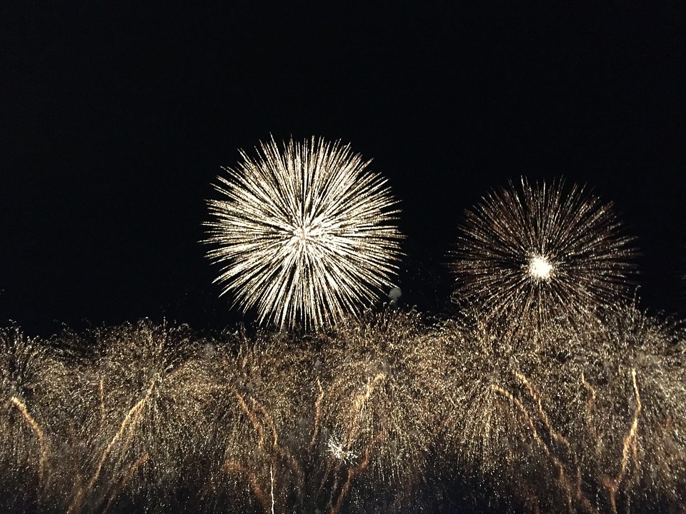 fireworks, explosion, new