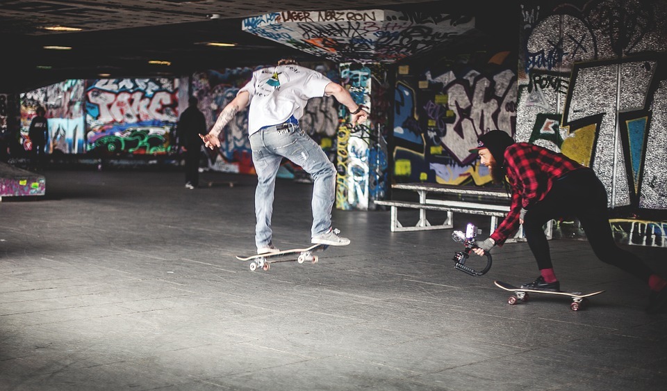 skateboard, skateboarding, graffiti