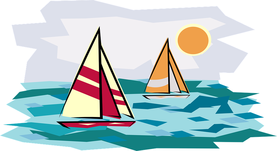 holiday, sailboat, sunset