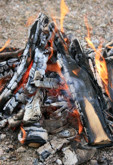 fire, campfire, camping