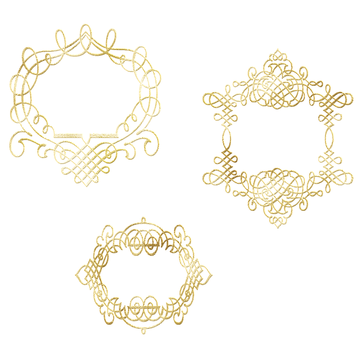 gold foil frame, frame, border