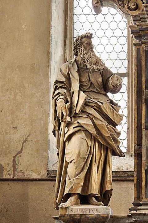 paul statue, christian, closed church prettin