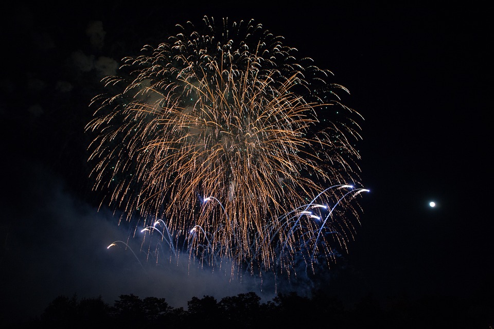fireworks, new year's eve, fireworks art
