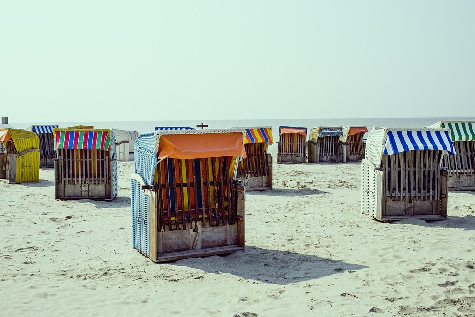 north sea, beach chair, clubs