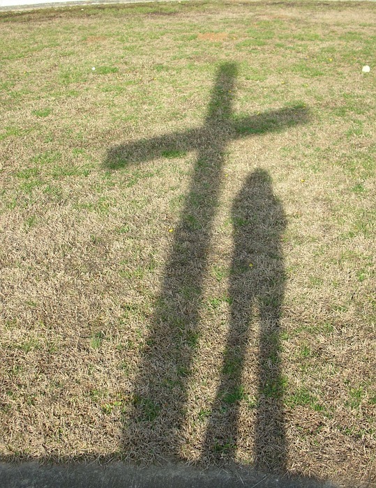 shadow, cross, christian