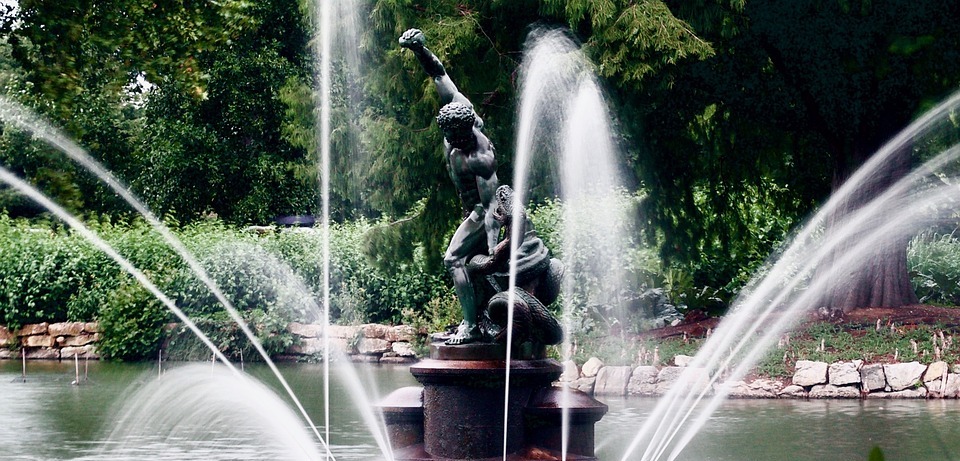 fountain, statue, kew
