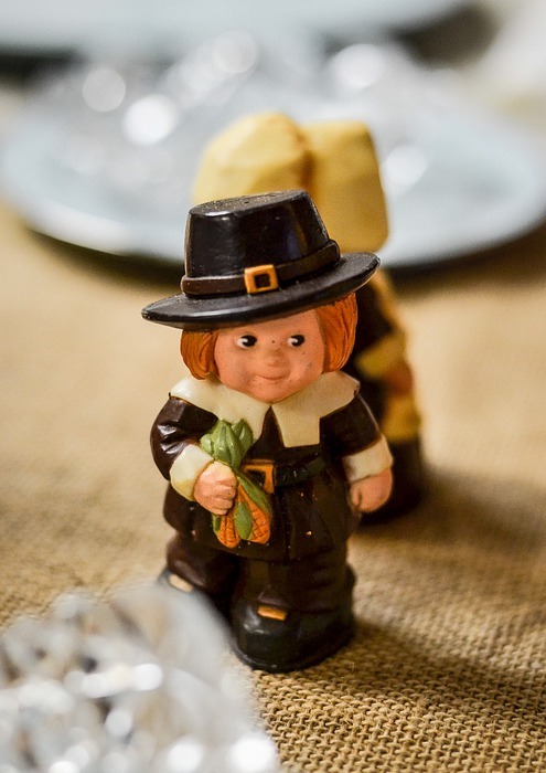 pilgrim, thanksgiving, table setting