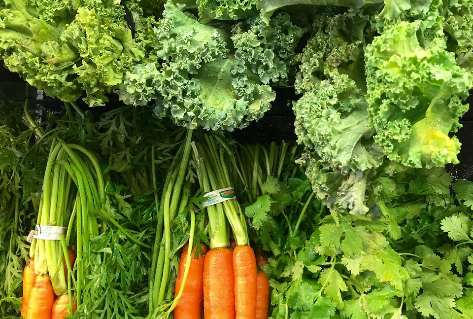 vegetables, carrots, kale