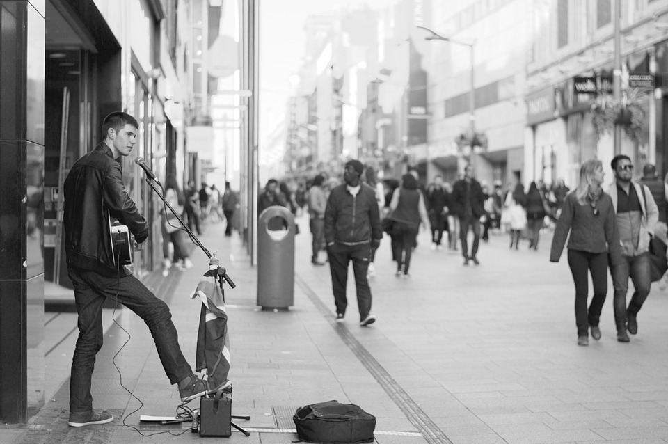 street performer, musician, music